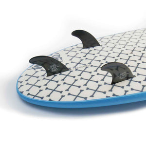 6'2 Soft top surfboard Softdogsurf Surfblend fins